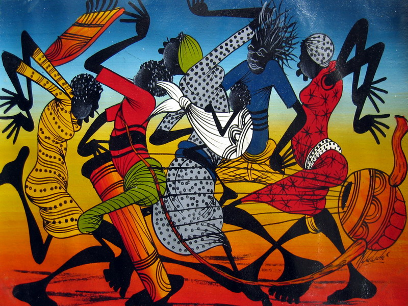 African women dancing